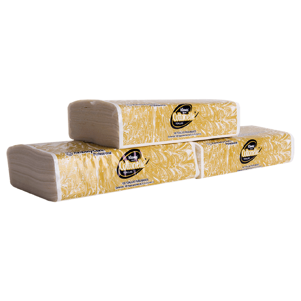 Toalla para Manos Interdoblada Kleenex Cottonelle Blanca 100 hojas