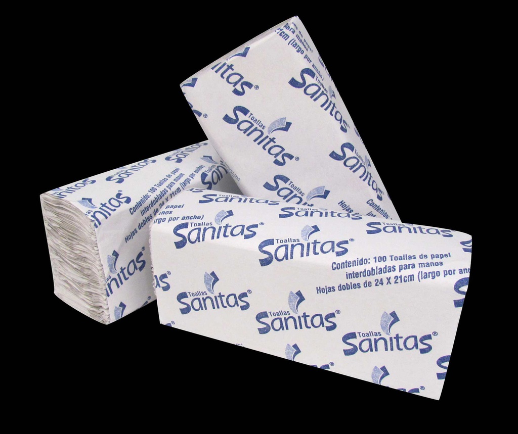 Toalla Interdoblada Sanitas 100 hojas (imagen)