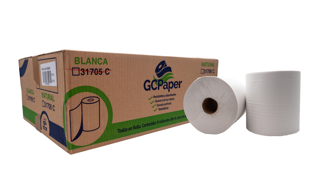 Toalla en Rollo Blanca 180 metros
