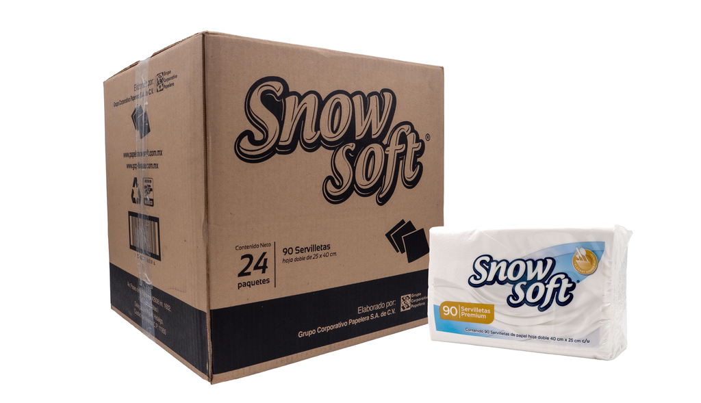 Servilleta Snow Soft Blanca Buffet 90s