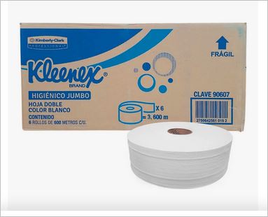 Higiénico Jumbo Kleenex Sr 600 mts x 9.5 cm