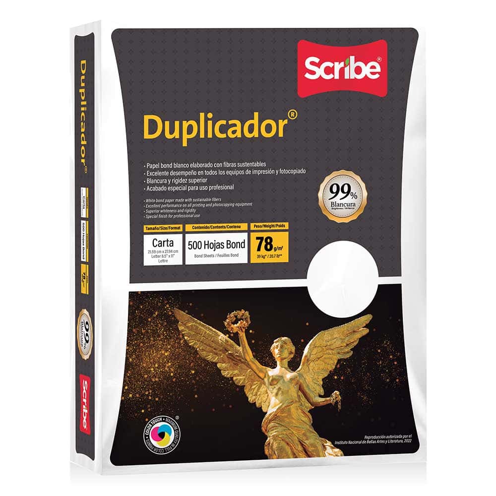 Papel Bond Blanco Carta 500 Hjs Scribe Duplicador
