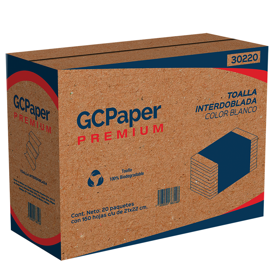 Toalla Interdoblada GCP 150 Hojas Mezcla B (antes 30215)